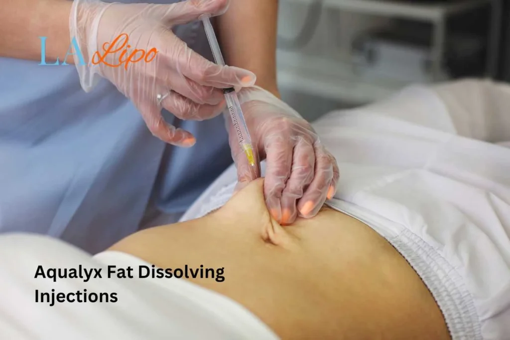 woman having fat dissolving injections Shropshire in the stomach