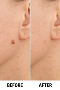 Skin tags removal Shropshire before and after