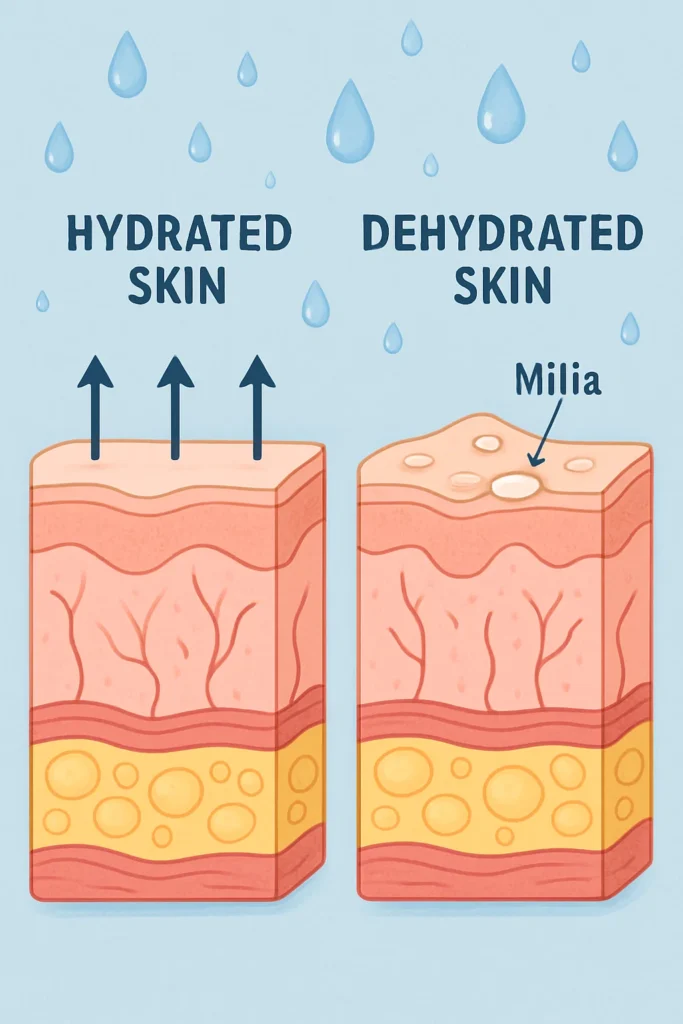The importance of hydration and milia production Shropshire