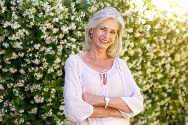 Older woman happy with urinary incontinence treatment Shropshire
