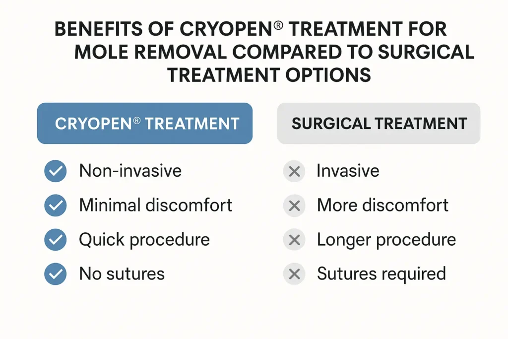Benefits of facial mole removal Shropshire - call our team today to book a consultation